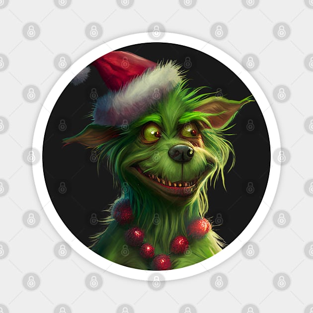 Grinch Dog Magnet by AbstractArt14
